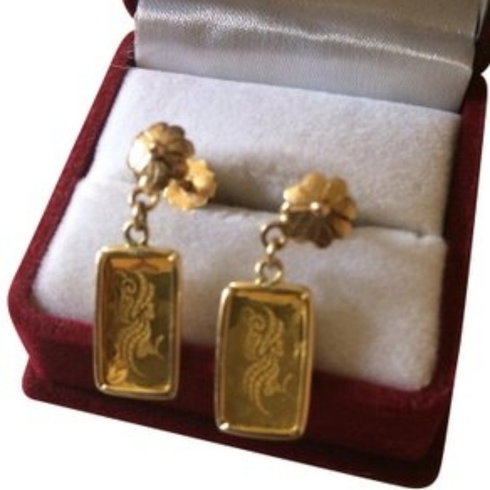24k gold bullion earing